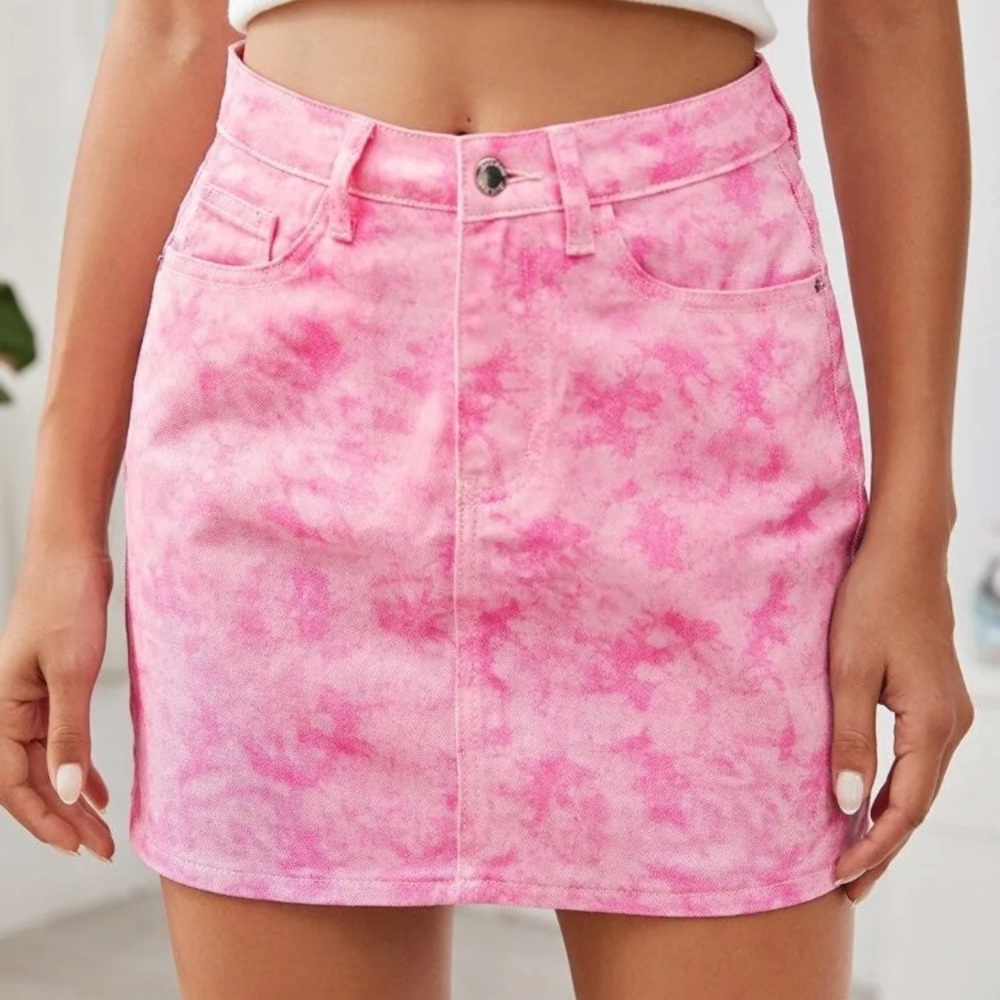 Pink tie dye skirt NWT